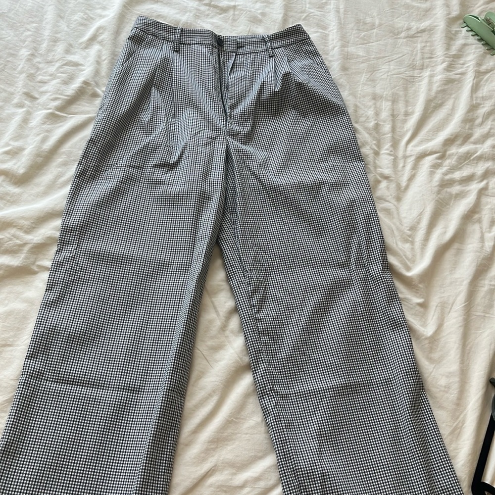 Reformation checkered wide pants